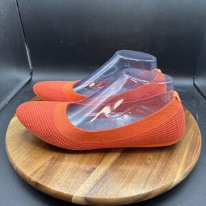 Allbirds Tree Breezers Womens Size 9 Ballet Flats Bright Orange Casual Shoes